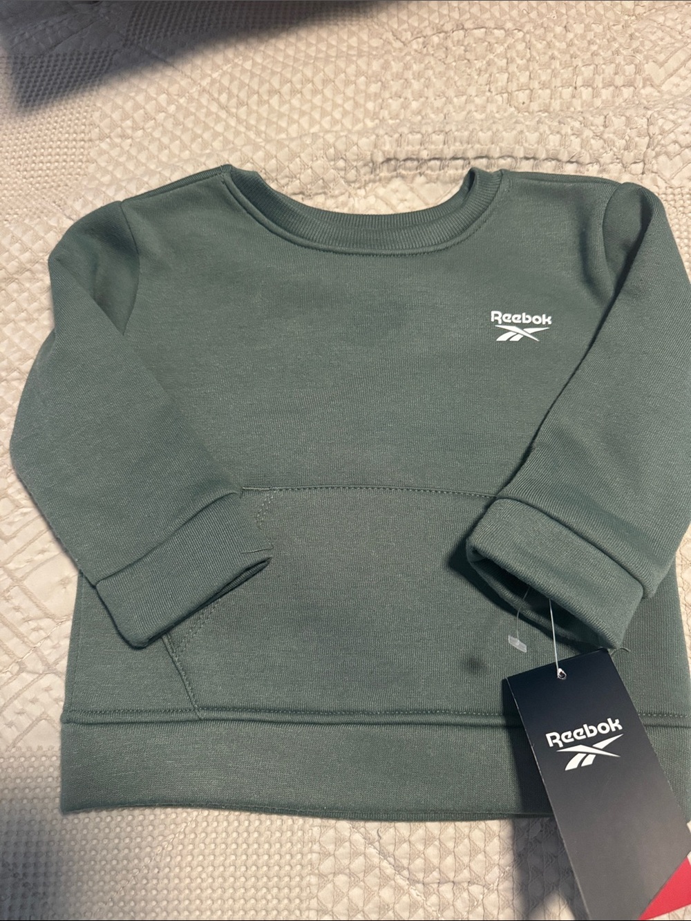 Reebok Kids Olive Green Crewneck Sweatshirt